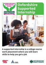 Supported Internship Easy Read A5 Leaflet 2024