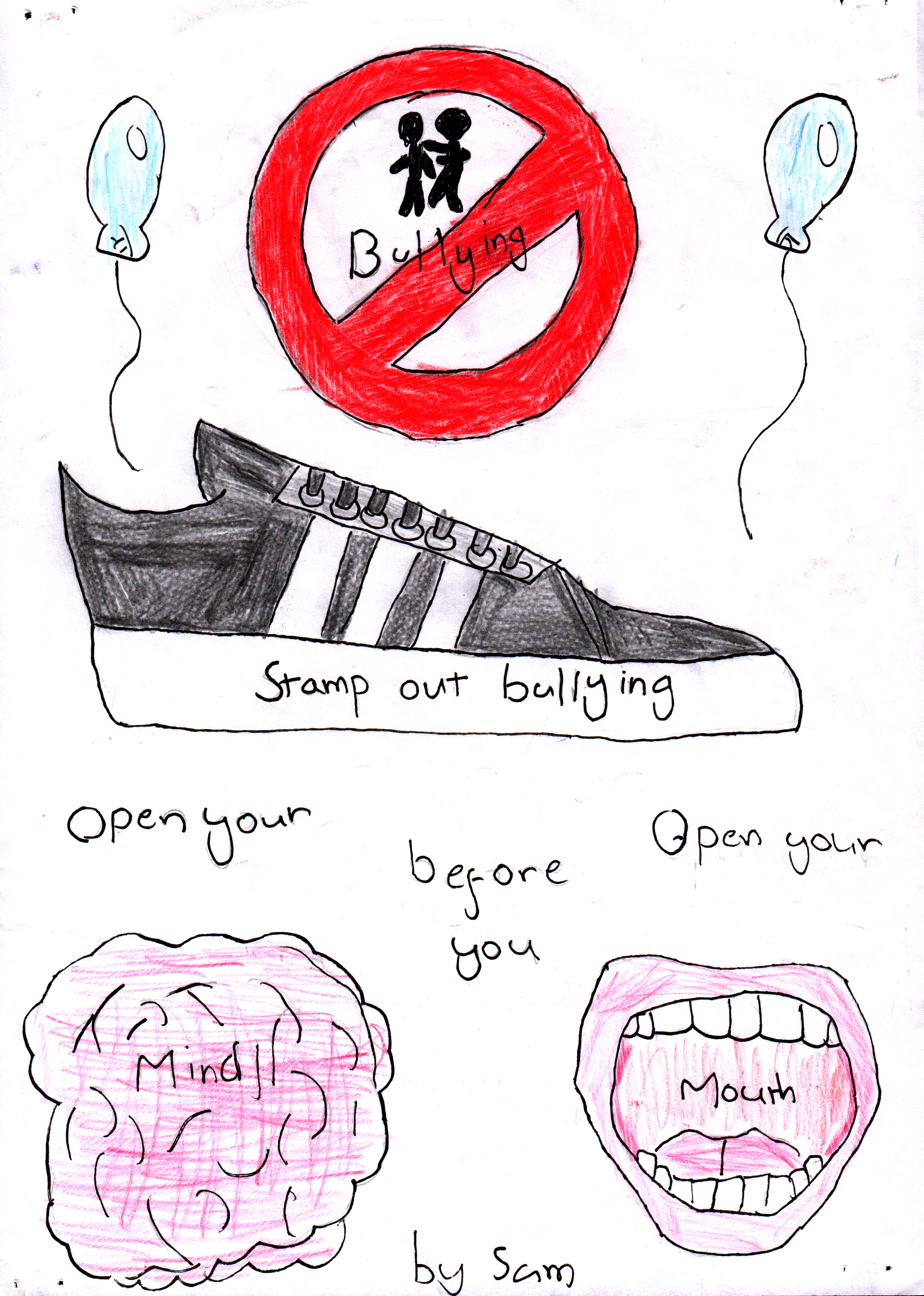 Anti Bullying Poster Drawing ~ Bullying Workplace Harassment Quotes ...