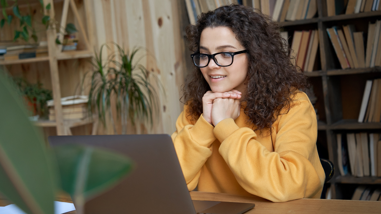 young person using laptop