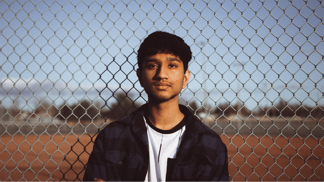 Teenager looking at camera