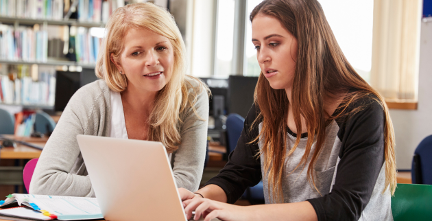 Young person with supporting adult 