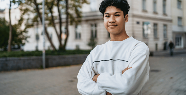 young person posing for the camera