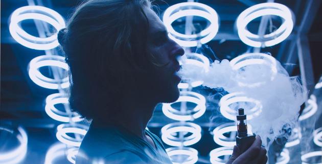 Vaping young man