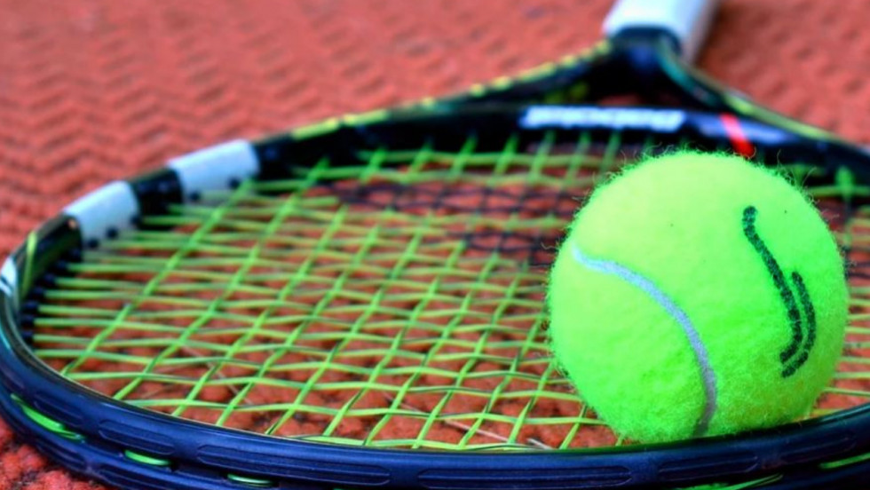 tennis racket and ball