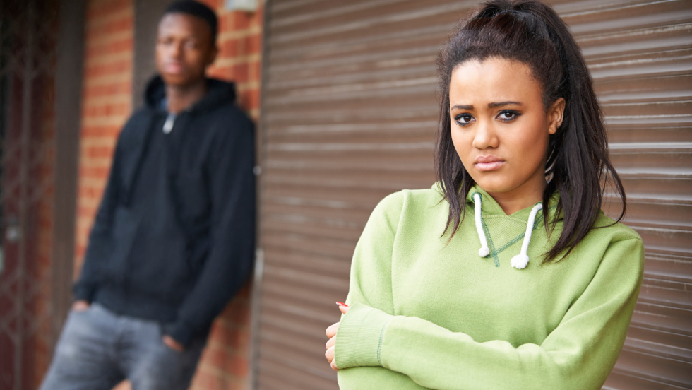 Unhappy young couple