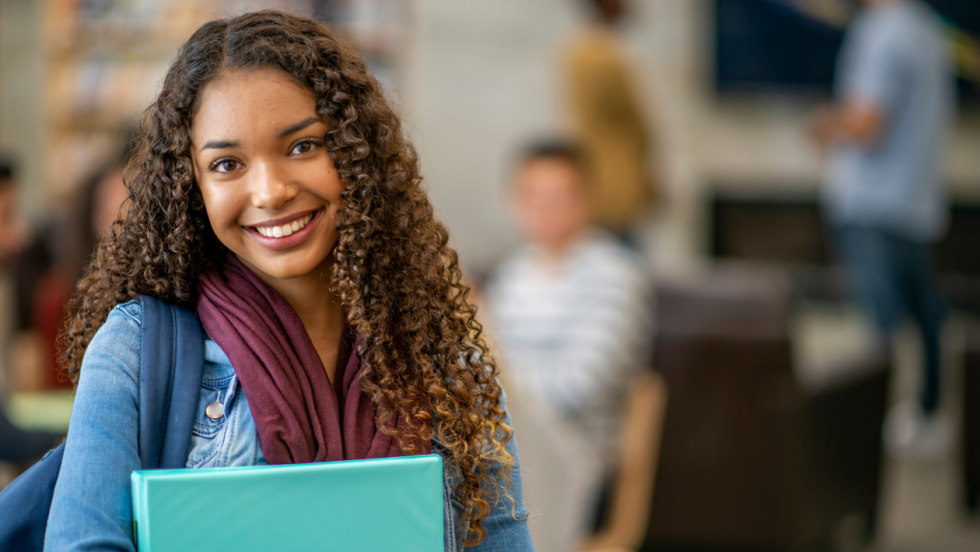 Young student posing for the camera