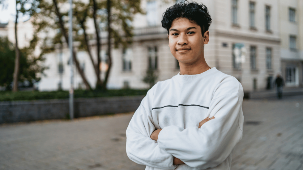 young person posing for the camera