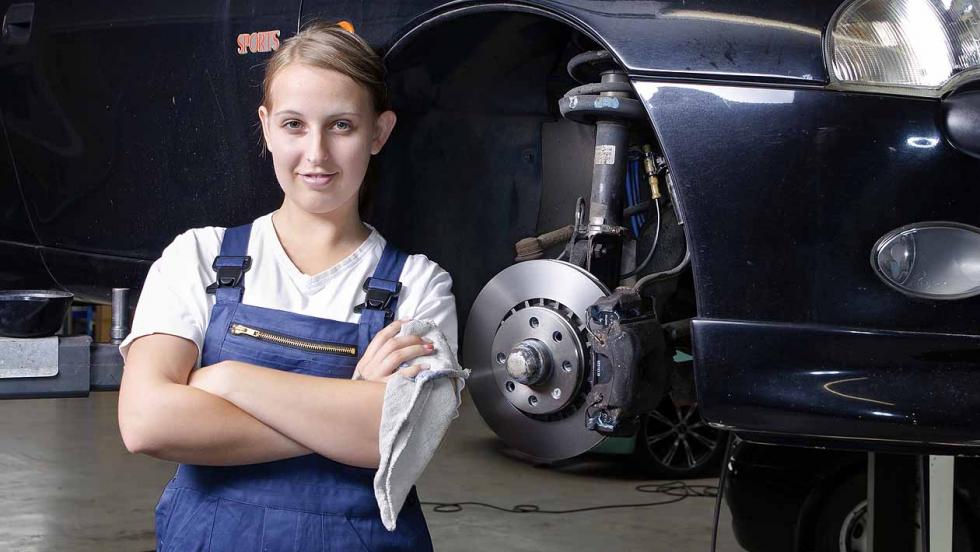 Young engineering apprentice