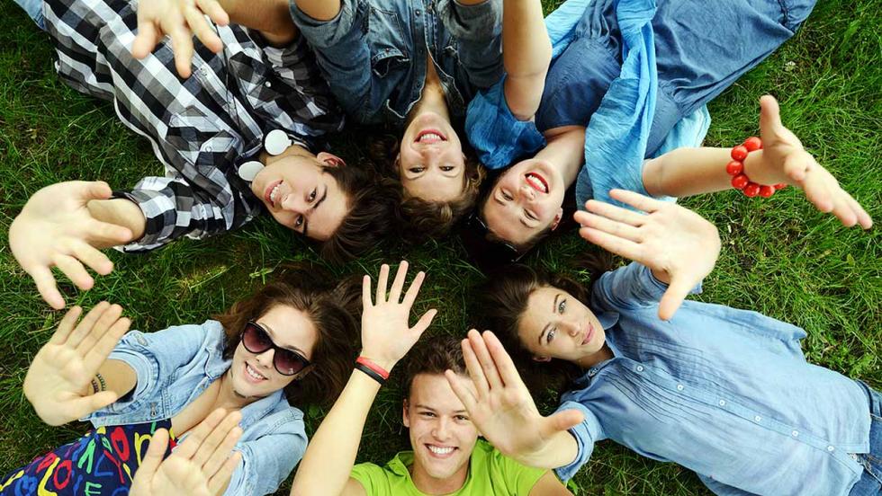group of teens