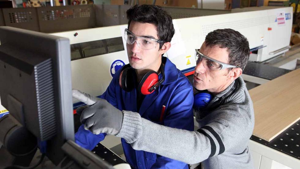 Boy in industry