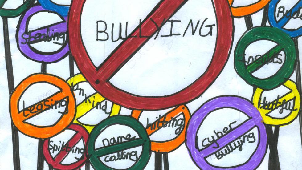 sarah's 'THINK!' anti-bullying poster
