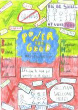 Izzy's anti-bullying poster -'power for good'