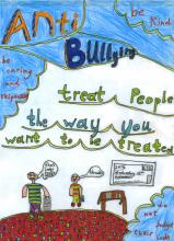 'Treat people the way you want to be treated' anti-bullying poster by by Alfie 