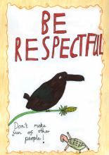 Deliah's anti bullying 'be respectful' poster