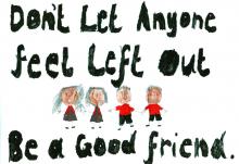 Emmee's 'be a good friend' anti-bullying poster