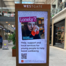 digital screen advert for oxme wellbeing hub
