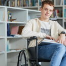a young person using a wheelchair 