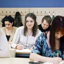 College students sitting an exam
