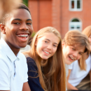 Young people smiling